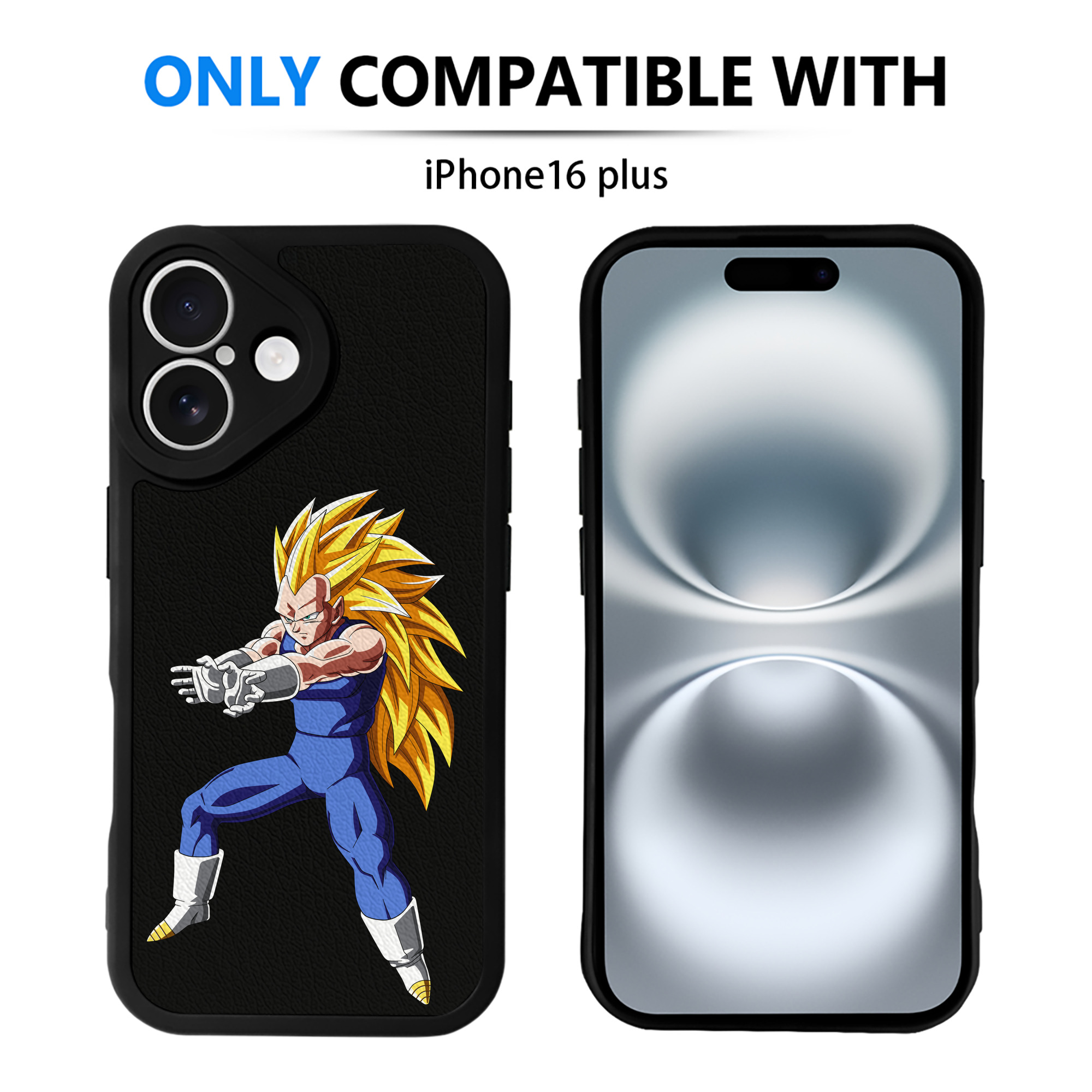 （画像用） ドラゴンボール ベジータ四世（Bejīta Yonsei）DRAGON BALL Vegeta IV 【iPhone 16シリーズ対応】シリコンスマホケース（レザー調） 材質：シリコン